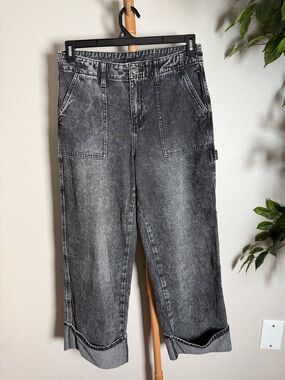 And Now This Black Denim Wide Leg Jeans Size 29 NWOT